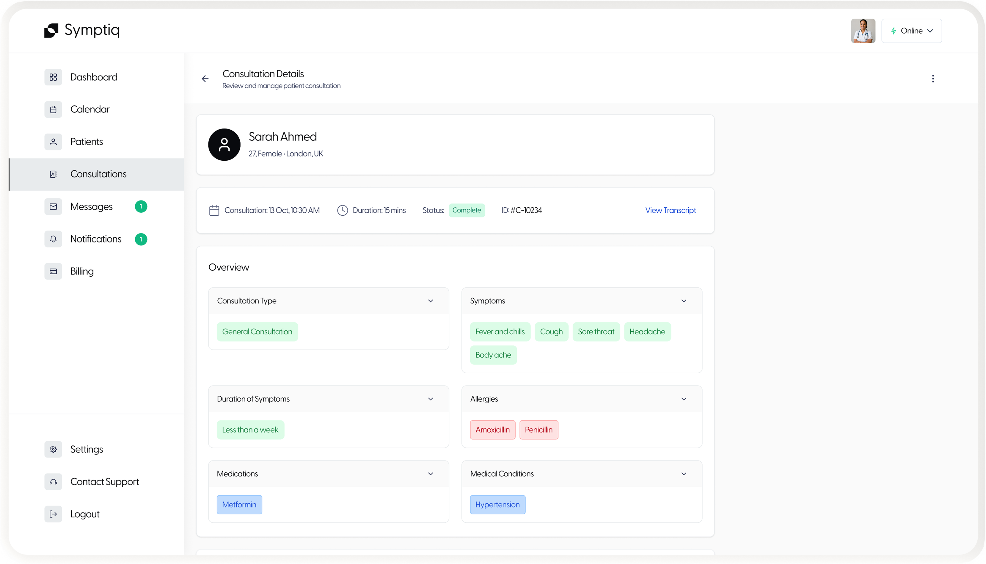 AI-assisted consultation notes
